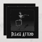 INVITATION SKELETON X RAY JOIE LEAP B&W (Devant / Derrière)