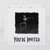 INVITATION SKELETON X RAY JOIE LEAP B&W (Devant / Derrière)