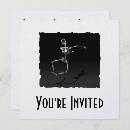 INVITATION SKELETON X RAY JOIE LEAP B&W (Devant / Derrière)