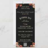 Invitation Skeletons de baiser romantiques Code QR Mariage go (Dos)