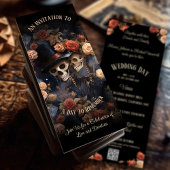 Invitation Skeletons de baiser romantiques Code QR Mariage go