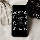 Invitation Skeletons de danse éffrayante Fête d'Halloween