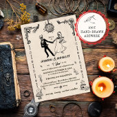 Invitation Skeletons de fête Whimsical jusqu'à la mort