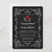 Invitation Skeletons d'Halloween Mariages "AVEC" (Devant)