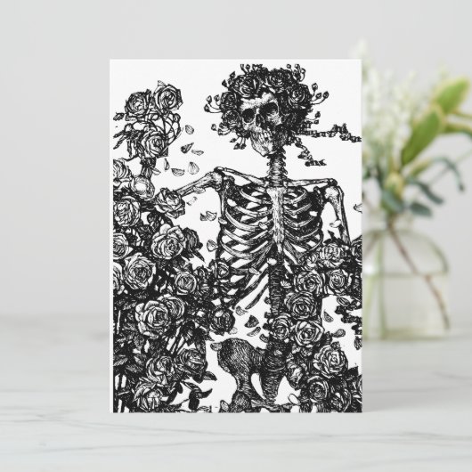 Invitation Skeletons et Rose (Debout devant)