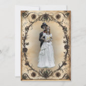 Invitation Skeletons Eternellement unis pour mari et femme (Devant)