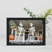 Invitation Skeletons personnalisés Fête d'Halloween (Debout devant)