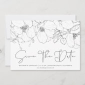 Invitation Sketchbook Florals ENREGISTRER LA DATE Annonce (Devant)