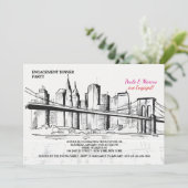 Invitation Sketchy de New York Skyline (Debout devant)