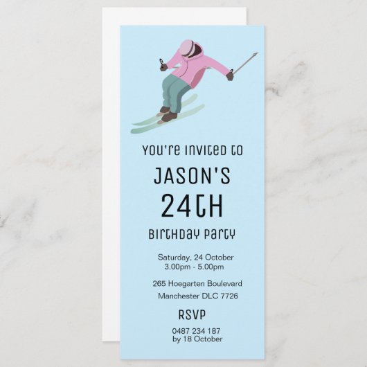 Invitation Ski (Devant / Derrière)