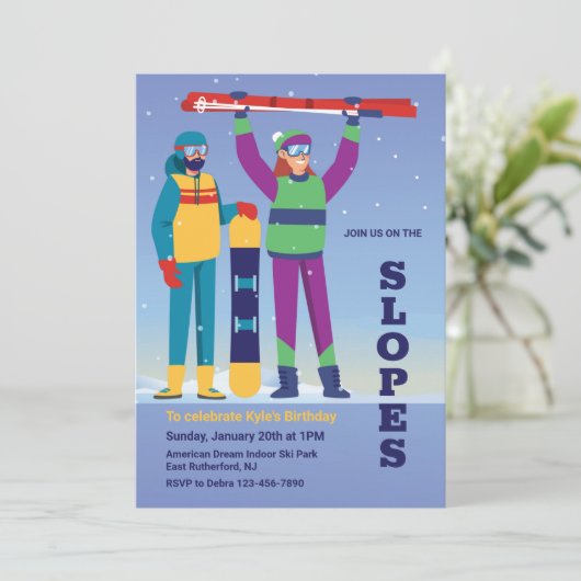 Invitation Ski (Debout devant)