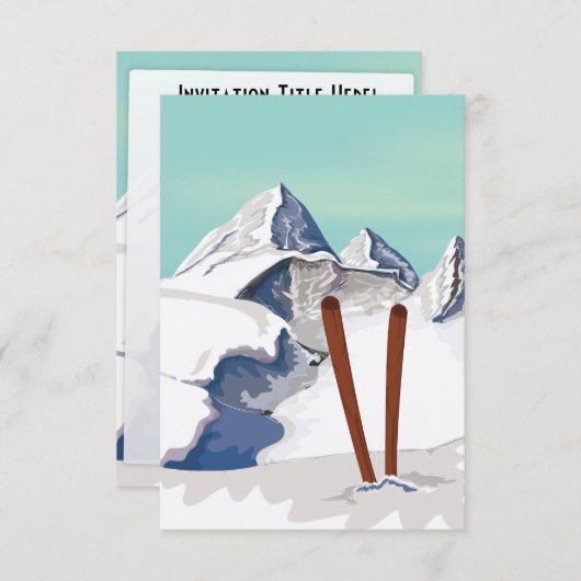 Invitation Ski (Devant / Derrière)