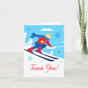 Invitation Ski Anniversaire Merci Faisons le tour des pistes