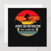 Invitation Ski Aprsski Instructeur Première leçon Ap gratuit (Devant / Derrière)