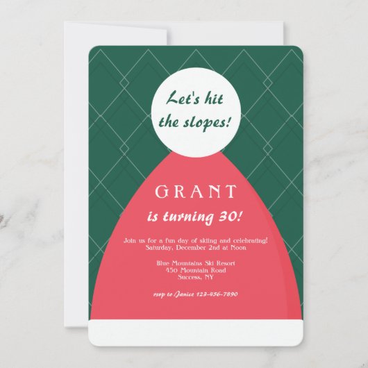 Invitation Ski Cap (Devant)