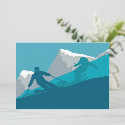 Invitation Ski de montagne Sport (Debout devant)