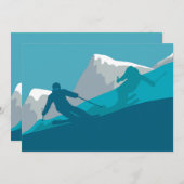 Invitation Ski de montagne Sport (Devant / Derrière)