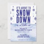 Invitation Ski d'hiver Snow Snowflake Bachelorette (Devant)