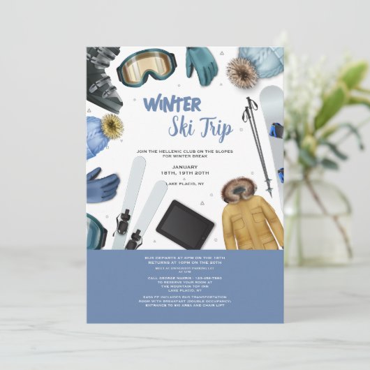 Invitation Ski Elements  (Debout devant)