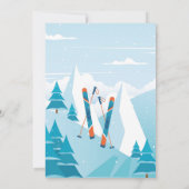 Invitation Ski Fête Anniversaire Pistes Ski Snowboard Neige (Dos)