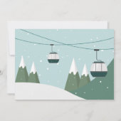 Invitation Ski Fête d'anniversaire Filles Ski Snowboard Photo (Dos)