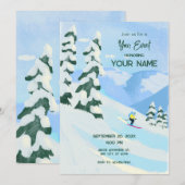 Invitation Ski Montagne (Devant / Derrière)