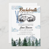 Invitation ski nautique week-end bachelorette (Devant / Derrière)