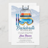 Invitation ski nautique week-end bachelorette (Devant / Derrière)