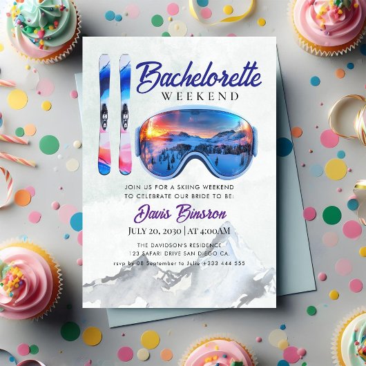 Invitation ski nautique week-end bachelorette