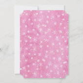 Invitation Ski Penguin Fille Anniversaire Fête Ski Flocon de  (Dos)