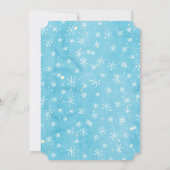 Invitation Ski Pingouin Anniversaire Ski Falling Snow (Dos)