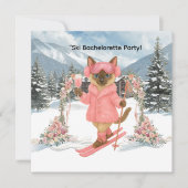 Invitation Ski pour la mariée sur la pente Bachelorette Party (Devant)