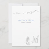 Invitation Ski Resort Couple In Loy Wintery Mountain Peaks (Devant)