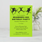 Invitation Ski, Ski Tricks Thématique Ado Garçons Anniversair (Debout devant)