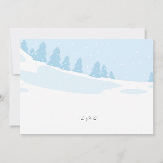 Invitation ski sur les pistes (Dos)