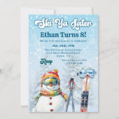 Invitation Ski Ya Later Apres Ski Winter Snow Boys Birthday (Devant)
