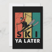 Invitation Ski Ya Plus Tard Retro Skier Sports d'hiver Ski Ca (Devant)