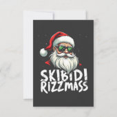 Invitation Skibidi Rizzmas Funny Gen Alpha Slang Noël (Devant)