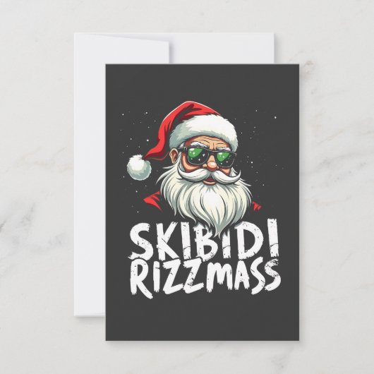 Invitation Skibidi Rizzmas Funny Gen Alpha Slang Noël (Devant)