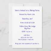 Invitation Skieurs de fond sur mesure (Dos)