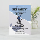 Invitation Skiing Just Go With The Flow Skiing (Debout devant)