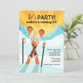 Invitation Skis en travers (Debout devant)