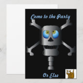 Invitation Skull and Cross Bones (Devant / Derrière)
