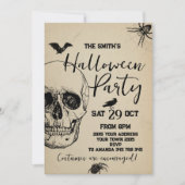 Invitation Skull Halloween Party Spooky (Devant)