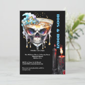 Invitation Skull happy hour cocktails éffrayants nuit horreur (Debout devant)