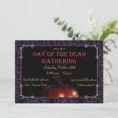 Invitation Skull Lady & Jack-o-lantern Dias de los Muertos (Debout devant)