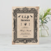 Invitation Skull RIP Twenties 20s Victorian 30th Birthday (Debout devant)
