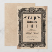 Invitation Skull RIP Twenties 20s Victorian 30th Birthday (Devant / Derrière)