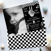 Invitation Skull Skeleton Bad to the Bone 2nd Birthday