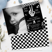 Invitation Skull Skeleton Bad to the Bone 2nd Birthday
